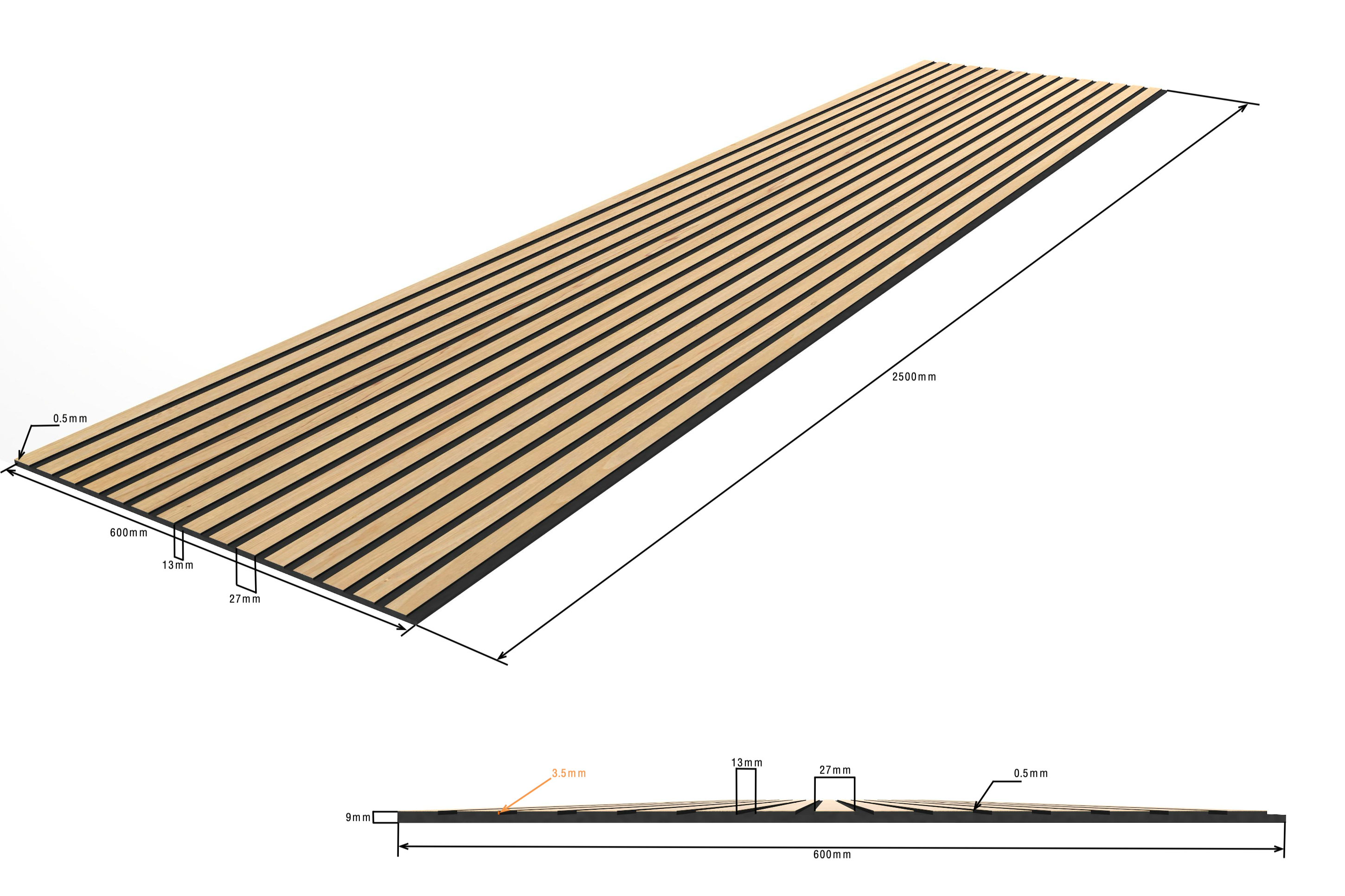 epicPLY Ultralight Akustikpaneel - Eiche Hell