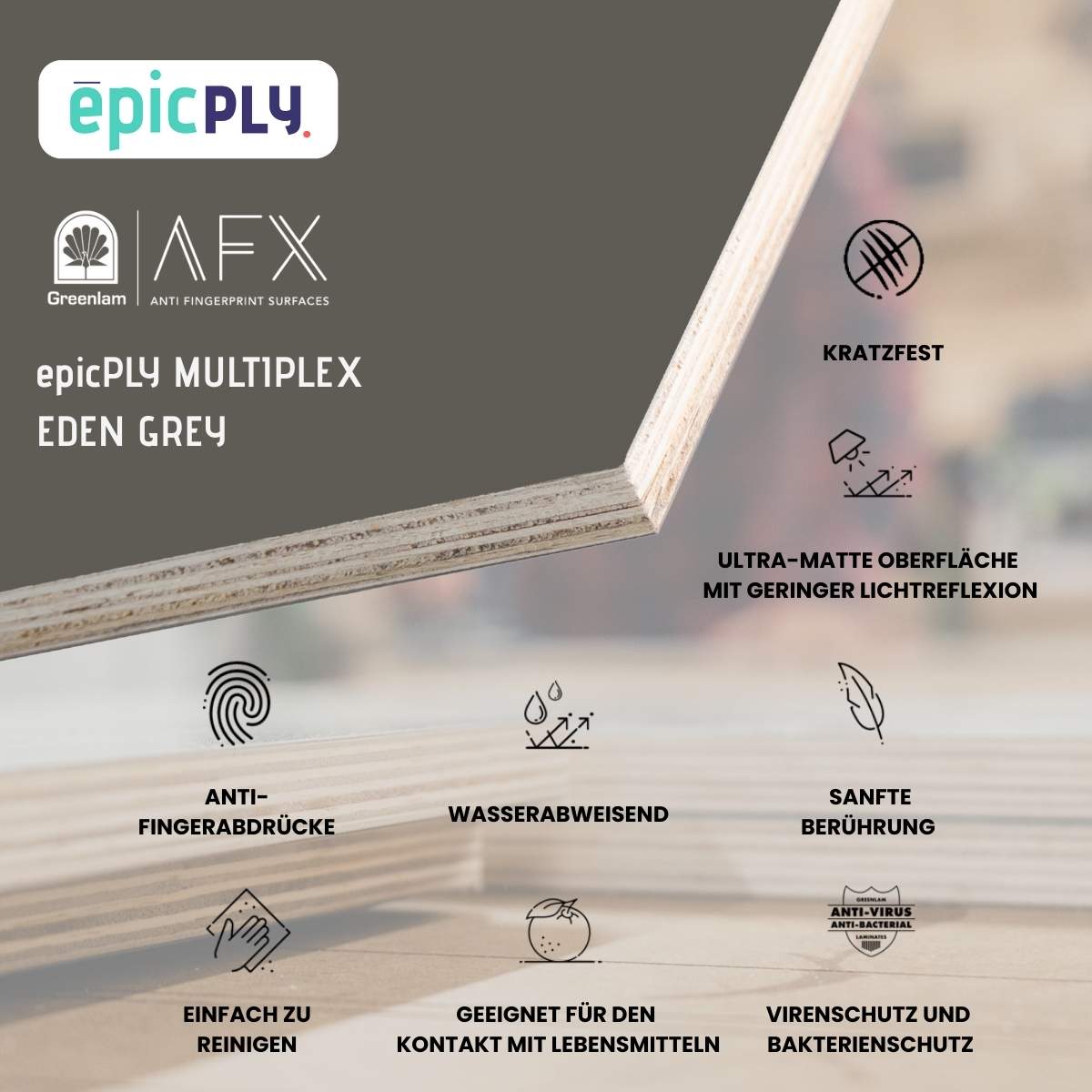 epicPLY Multiplex - AFX Eden Grey